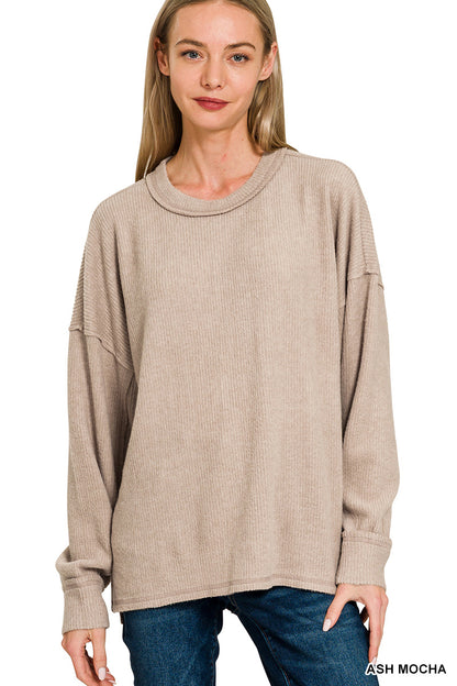 Black Friday Doorbuster - Ribbed Drop Shoulder Sweater