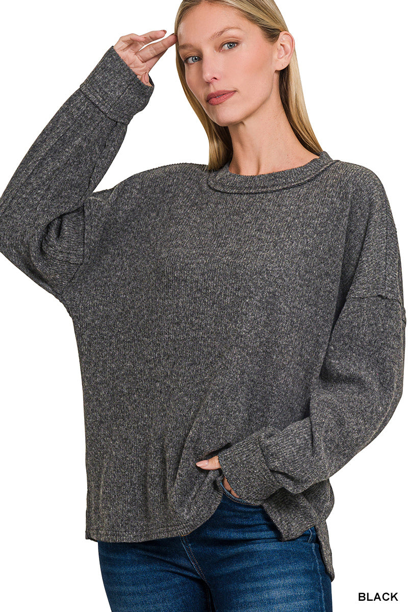 Black Friday Doorbuster - Ribbed Drop Shoulder Sweater