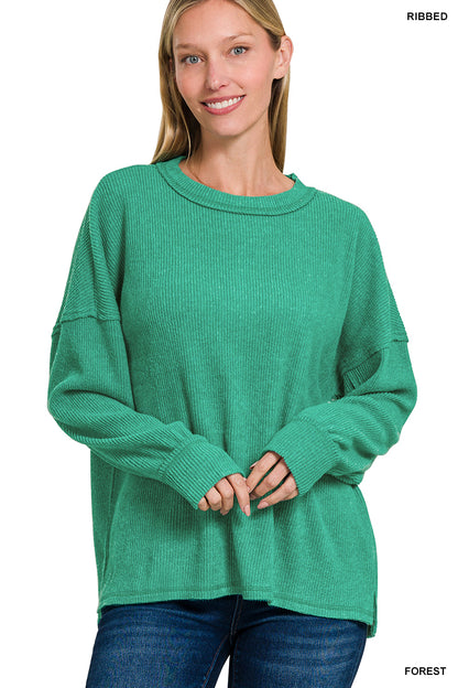 Black Friday Doorbuster - Ribbed Drop Shoulder Sweater