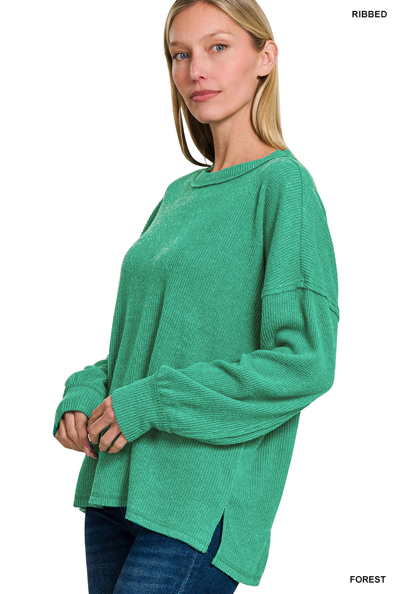 Black Friday Doorbuster - Ribbed Drop Shoulder Sweater
