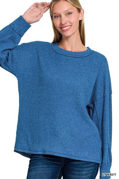 Black Friday Doorbuster - Ribbed Drop Shoulder Sweater
