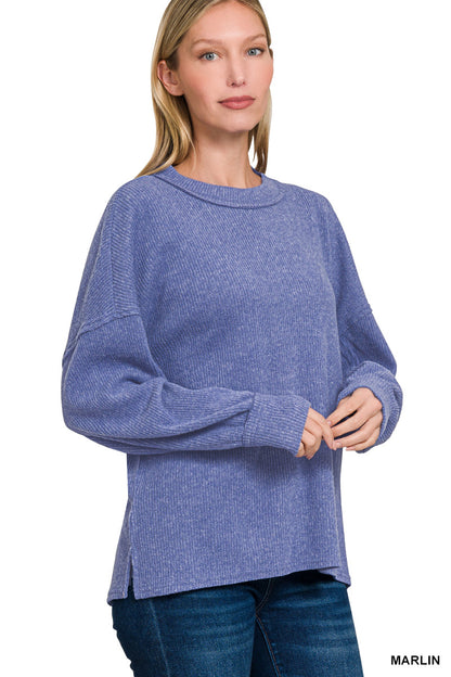 Black Friday Doorbuster - Ribbed Drop Shoulder Sweater