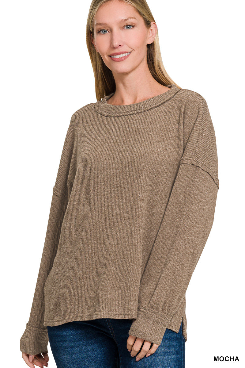 Black Friday Doorbuster - Ribbed Drop Shoulder Sweater