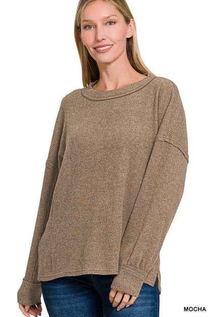 Black Friday Doorbuster - Ribbed Drop Shoulder Sweater