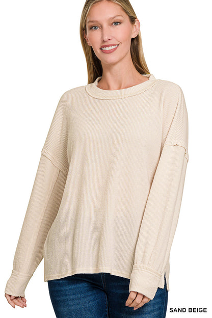 Black Friday Doorbuster - Ribbed Drop Shoulder Sweater