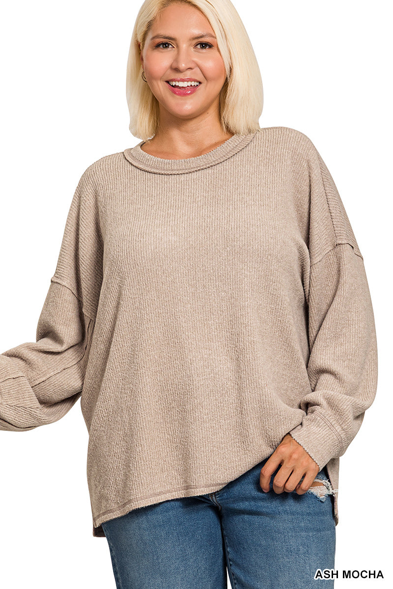 Black Friday Doorbuster - Ribbed Drop Shoulder Sweater