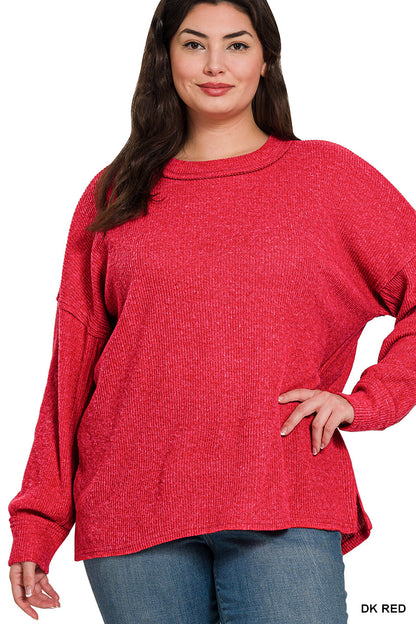Black Friday Doorbuster - Ribbed Drop Shoulder Sweater