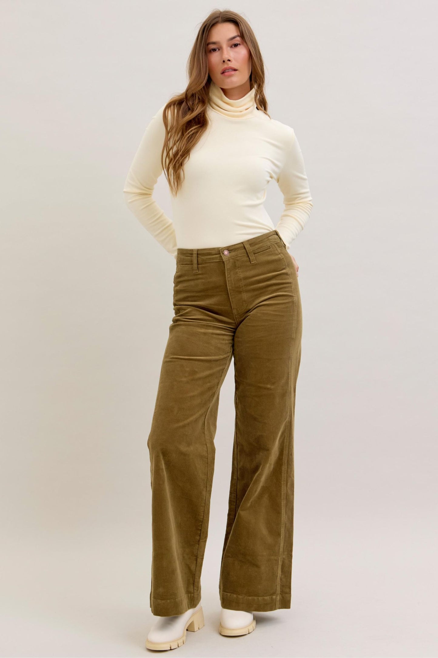 Comfort Stretch Corduroy Wide Leg