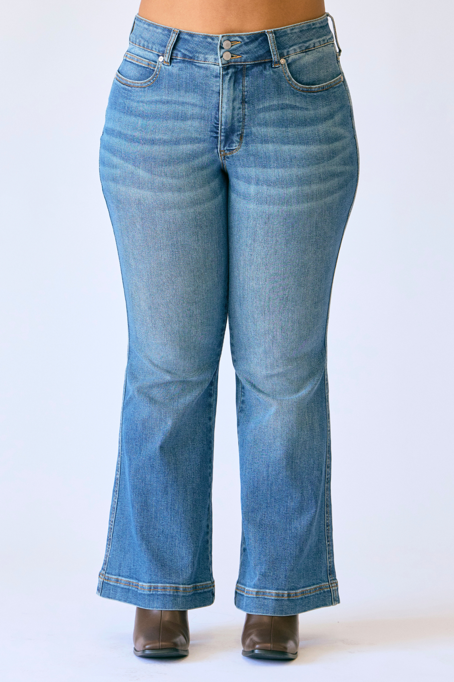 Petite Flare Tummy Control Double Button