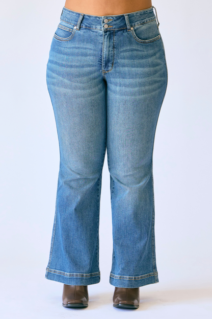 Petite Flare Tummy Control Double Button