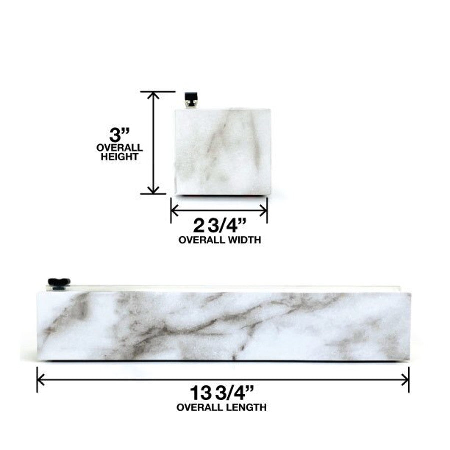 Carrara Marble Plastic Wrap 12" x 250' Dispenser