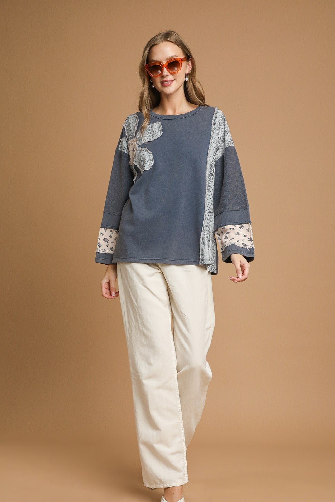 Terry Patchwork Pullover