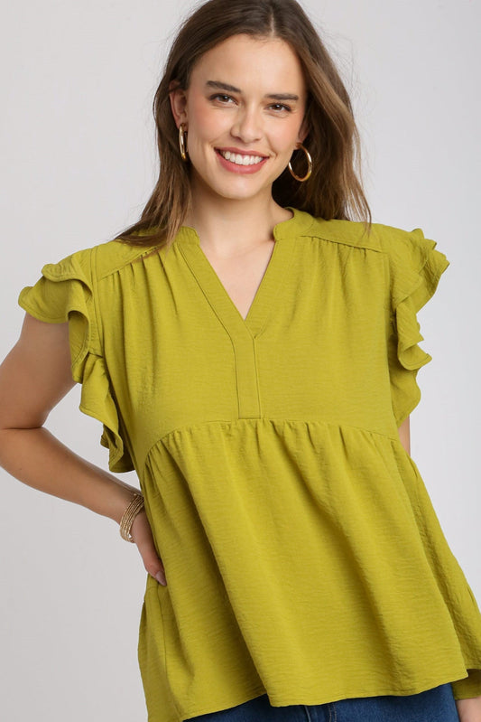 Baby Doll Ruffle Blouse