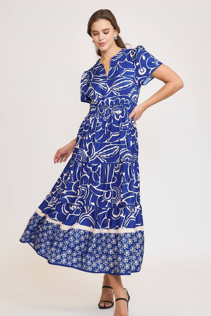 Abstract Detail Maxi Dress
