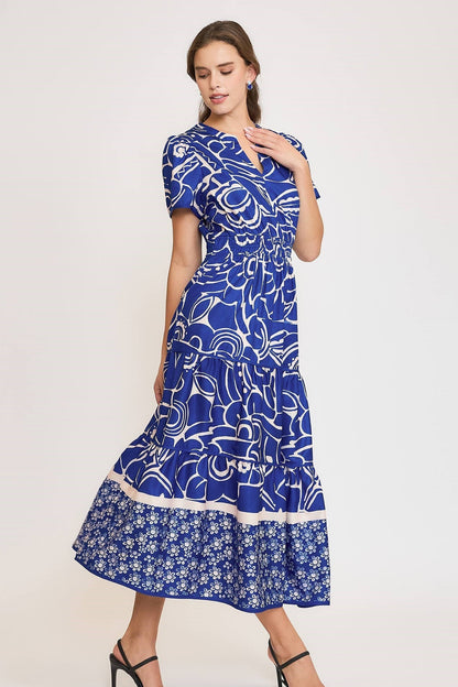 Abstract Detail Maxi Dress