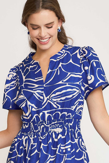 Abstract Detail Maxi Dress