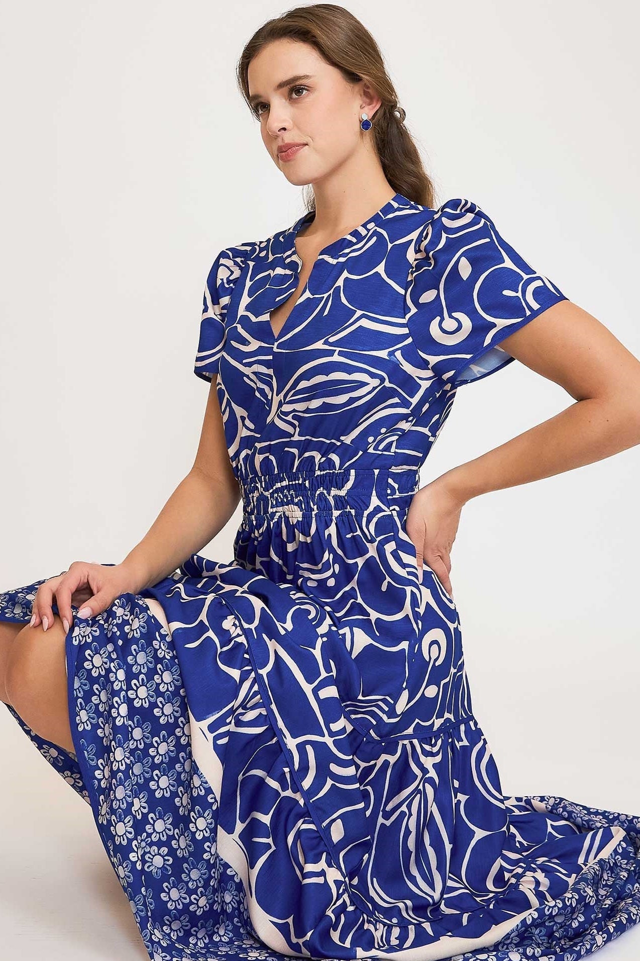 Abstract Detail Maxi Dress