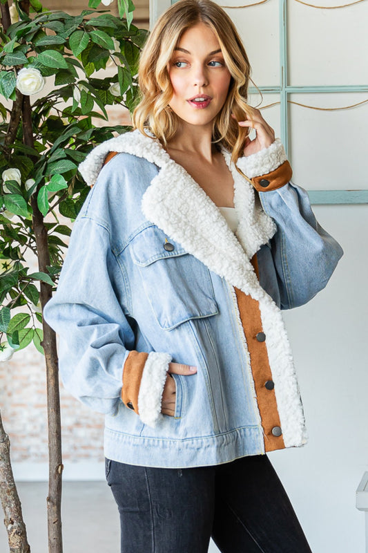 Suede Denim Jacket