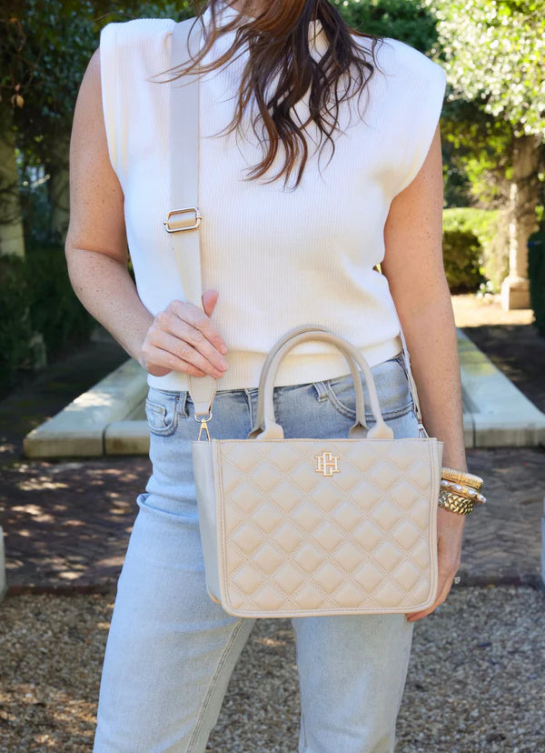 Ricky Mini Tote in Nude Quilted DQ