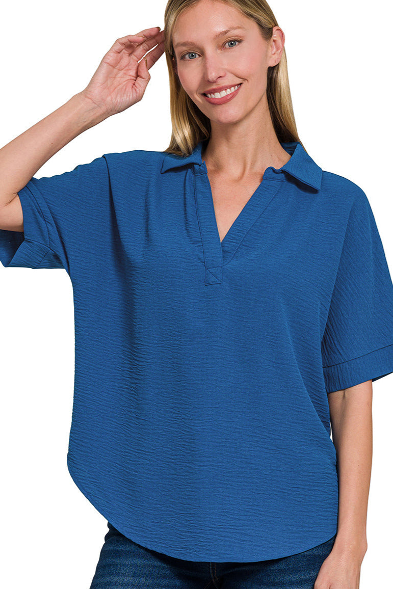Airflow Top with Collar – Twisted Mule Mercantile