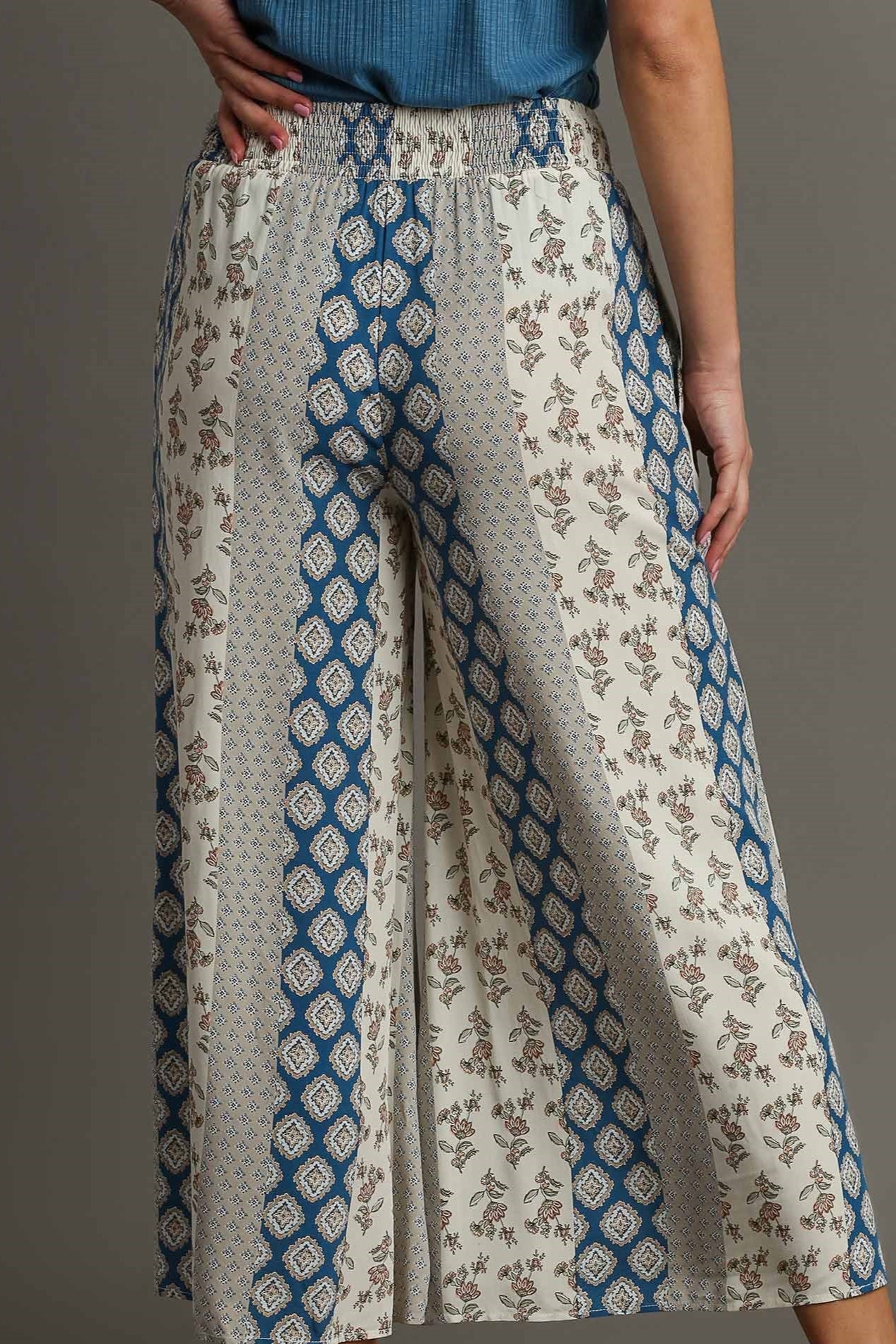 Border Print Pants