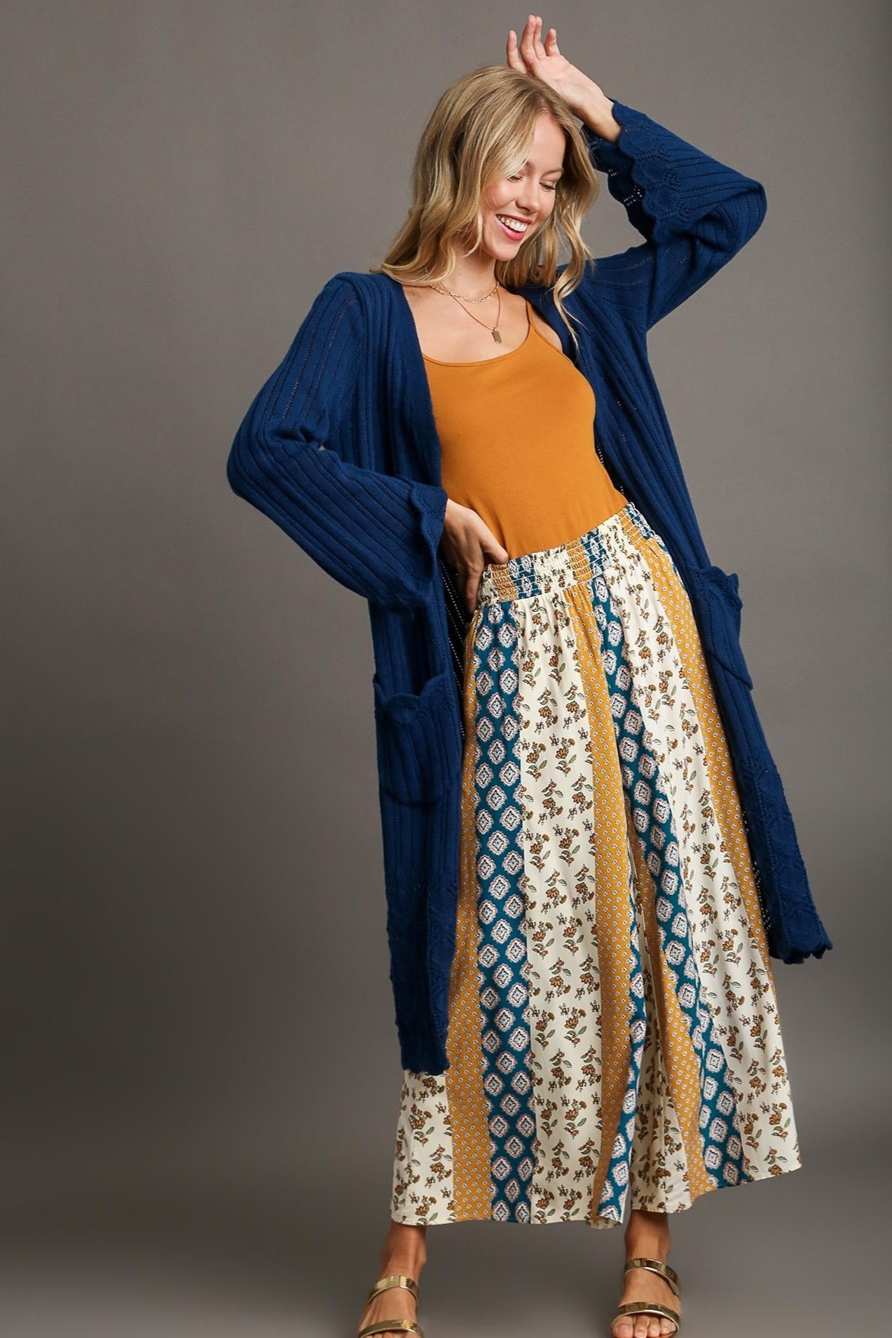 Border Print Pants