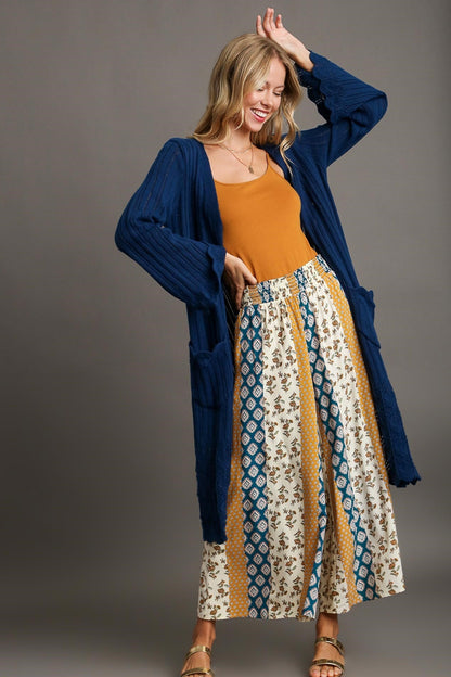 Border Print Pants