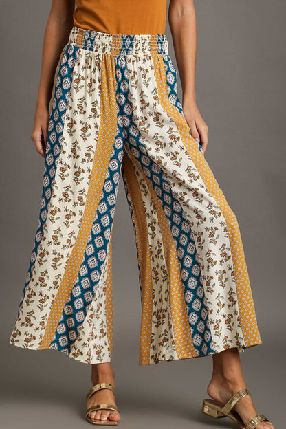 Border Print Pants