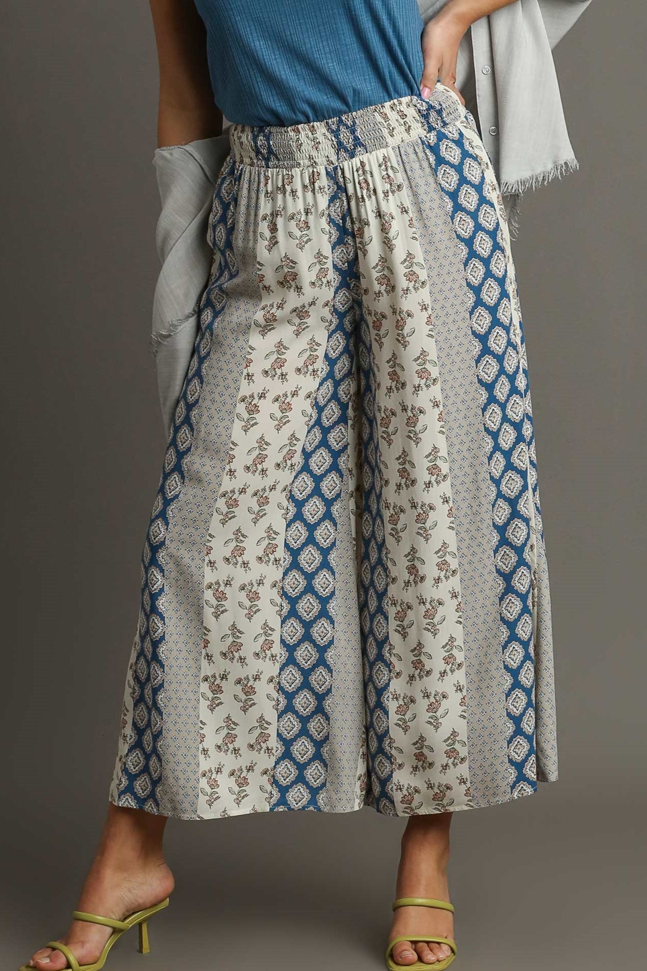 Border Print Pants
