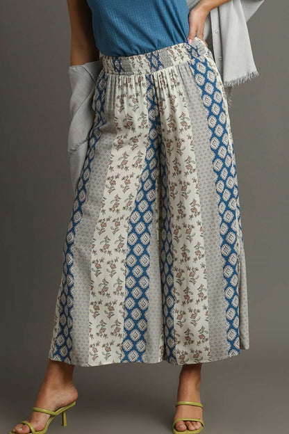 Border Print Pants