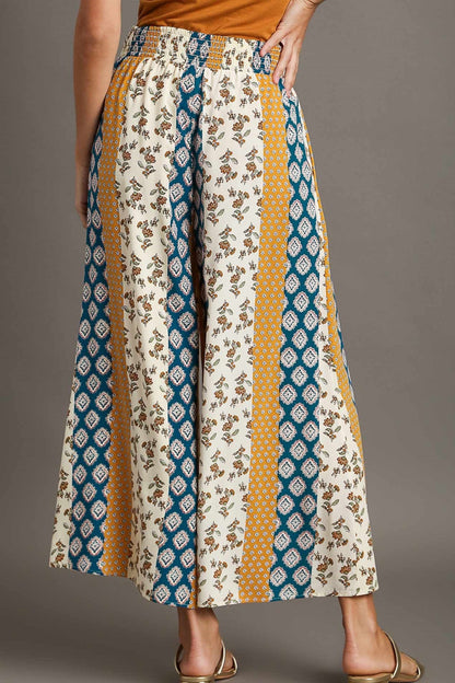 Border Print Pants