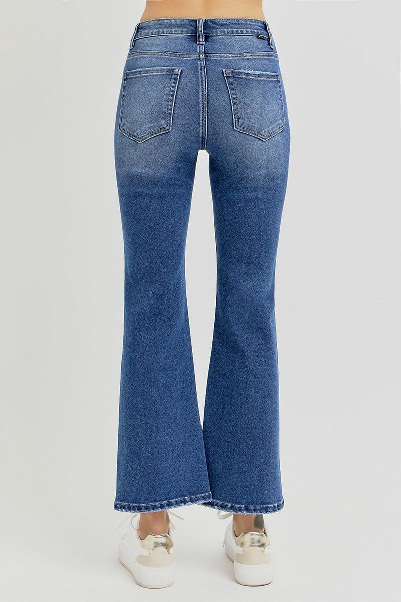 High Rise Crop Flare Jean