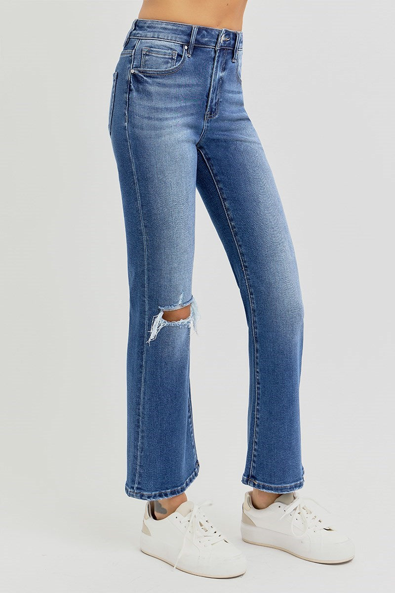 High Rise Crop Flare Jean