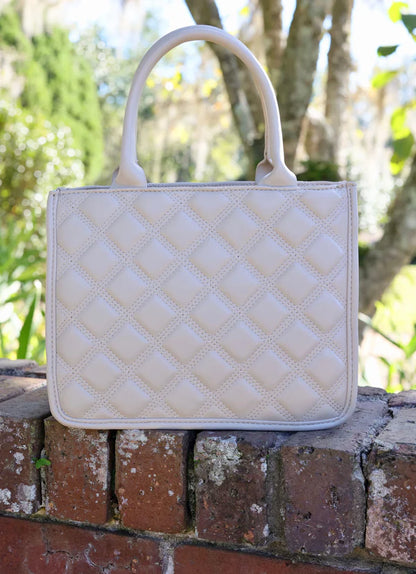 Ricky Mini Tote in Nude Quilted DQ