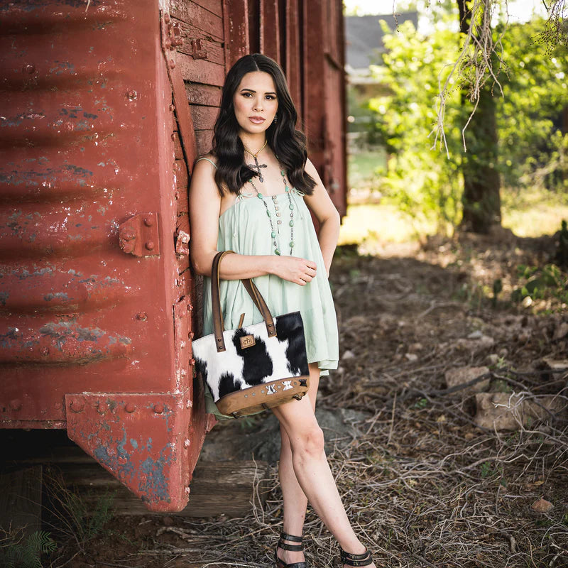 Roswell Cowhide Small Tote