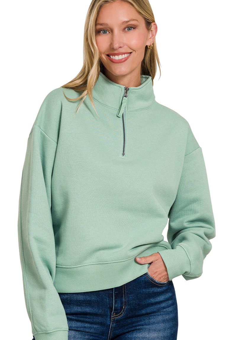 Half Zip Fleece Sweatshirt