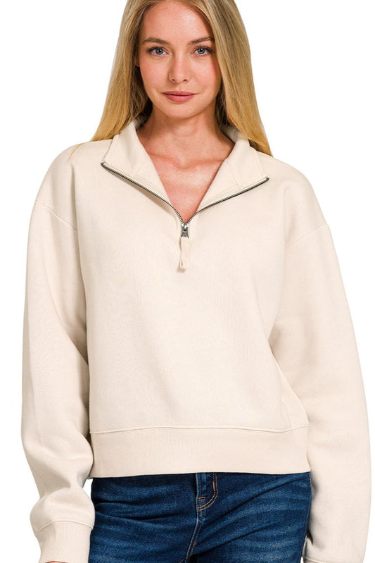 Half Zip Fleece Sweatshirt