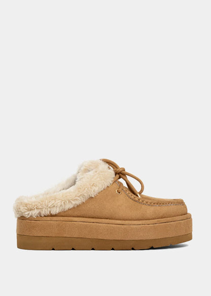 Tulsa Camel Suede Platform Mule