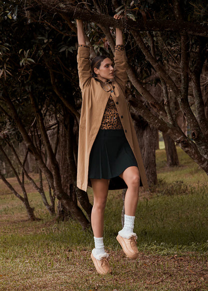 Tulsa Camel Suede Platform Mule