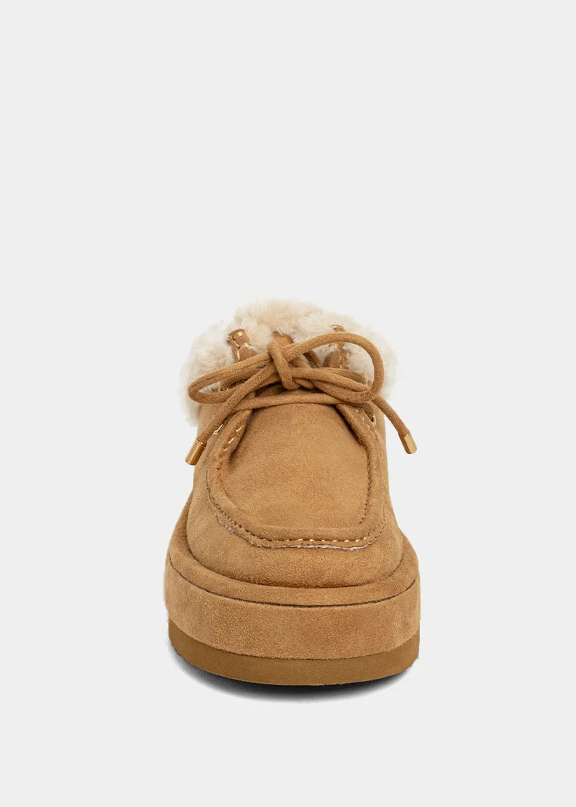 Tulsa Camel Suede Platform Mule