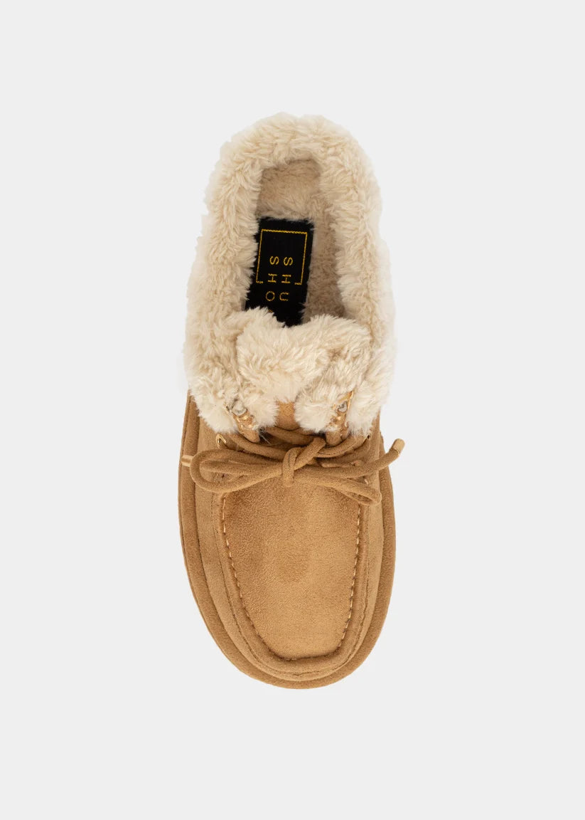 Tulsa Camel Suede Platform Mule