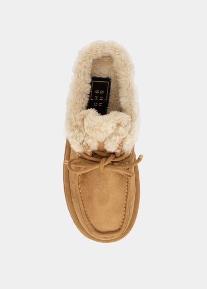 Tulsa Camel Suede Platform Mule