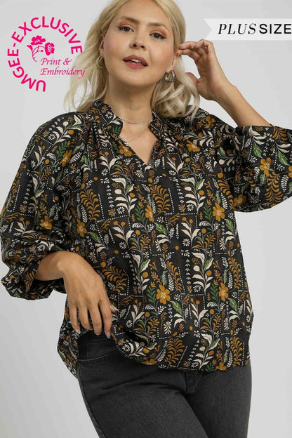Floral Scallop Blouse