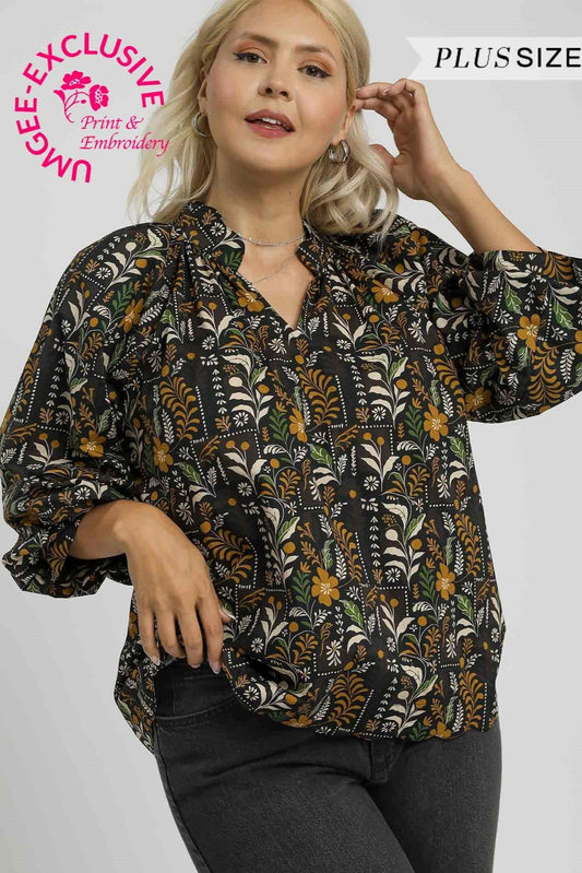 Floral Scallop Blouse