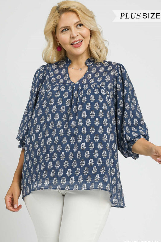 Floral Split Blouse