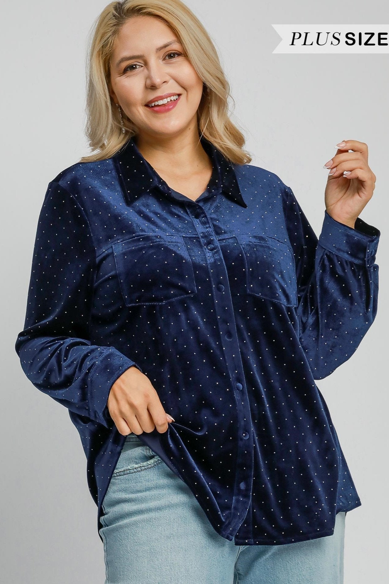 Beaded Velvet Shirt