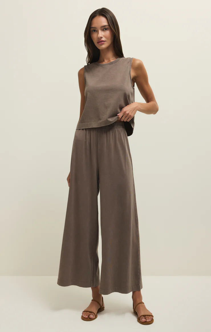 Sloane Cotton Jersey Tank in Perfectly Taupe