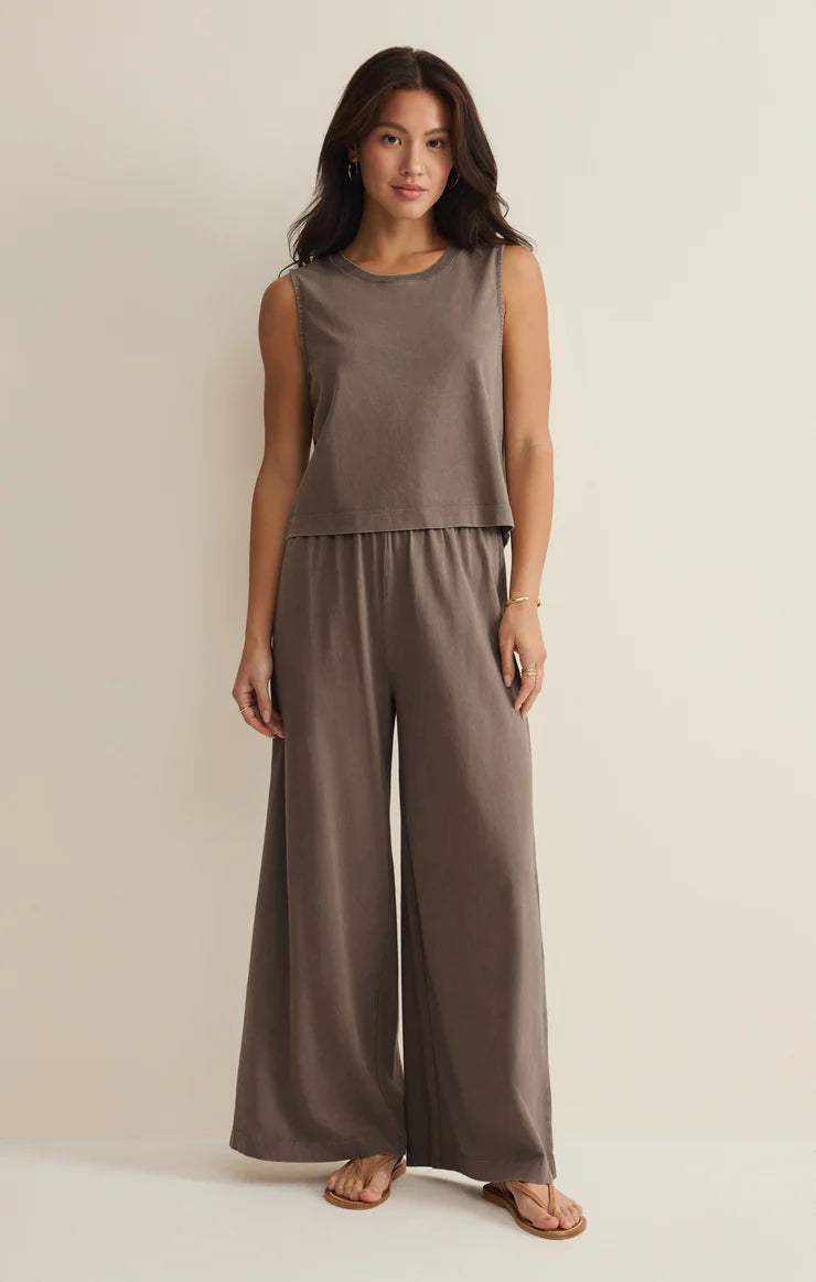 Sloane Cotton Jersey Tank in Perfectly Taupe