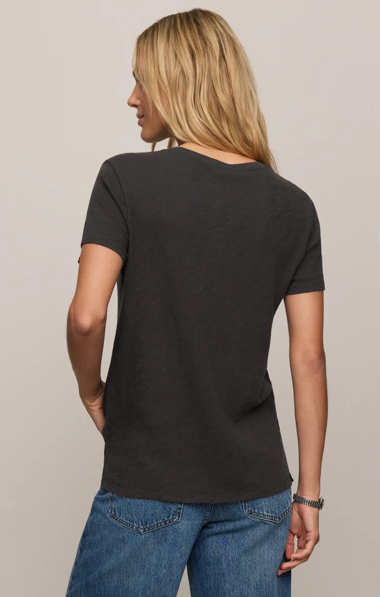Foundation Premium Slub Tee in Black Sand