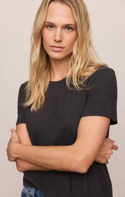 Foundation Premium Slub Tee in Black Sand